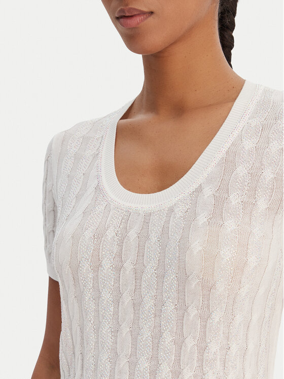 Fracomina Fracomina Sweter FR26ST7031K547R9 Écru Regular Fit
