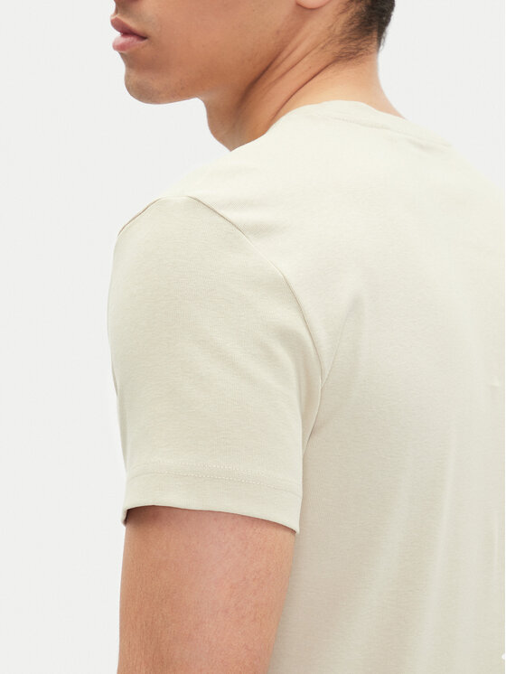 Mustang Mustang Тишърт Allen 1016486 Бежов Slim Fit