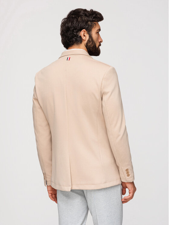 Ombre Ombre Marynarka M165 Beżowy Slim Fit