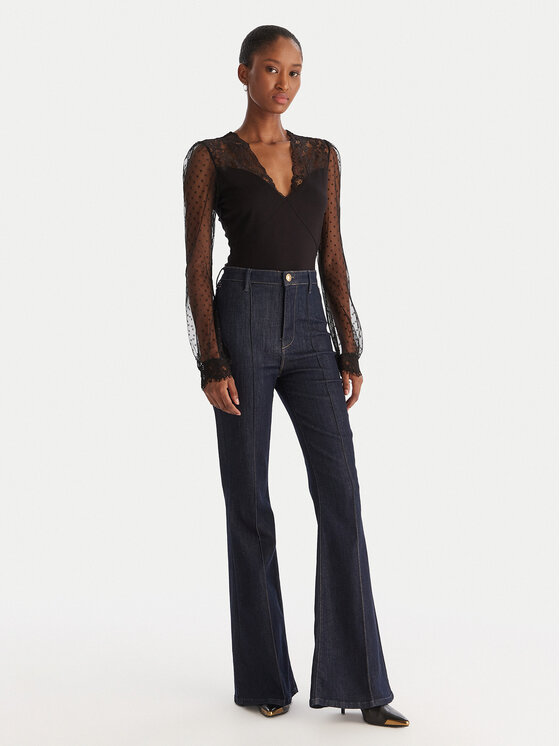 Morgan Morgan Blúzka 252-TARSILA Čierna Slim Fit