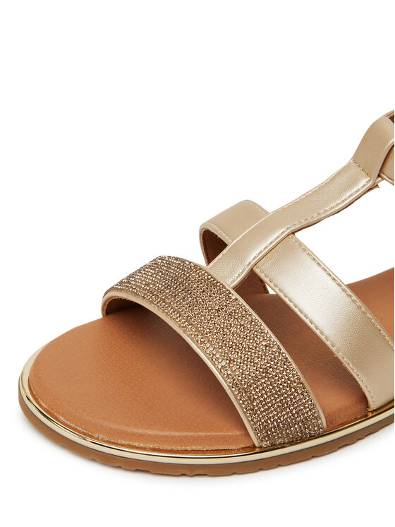 Tommy Hilfiger Tommy Hilfiger Sandały T3A2-33781-1372 S Złoty