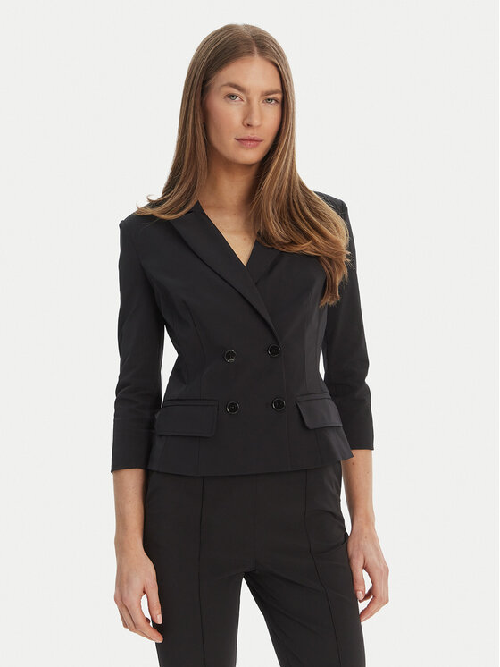 Elisabetta Franchi Elisabetta Franchi Marynarka GI-224-61E2-V590 Czarny Regular Fit