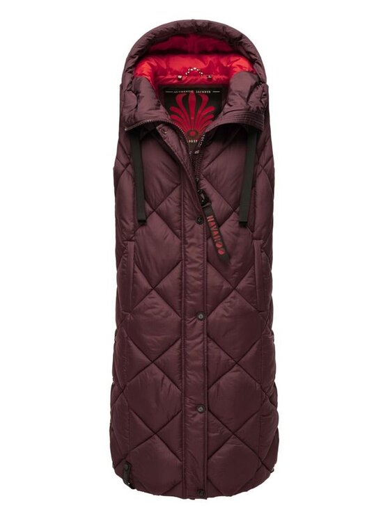 Navahoo Navahoo Kamizelka Scchnuckel Bordowy Casual Fit