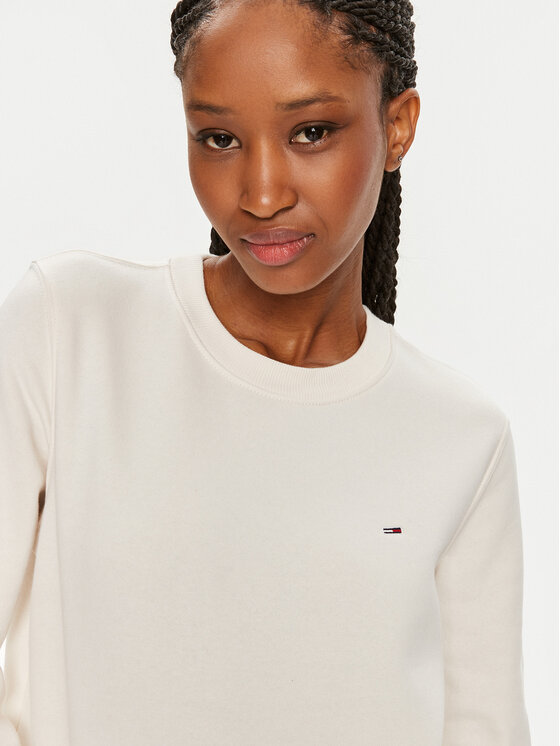 Tommy Jeans Tommy Jeans Суитшърт Flag DW0DW19726 Екрю Regular Fit