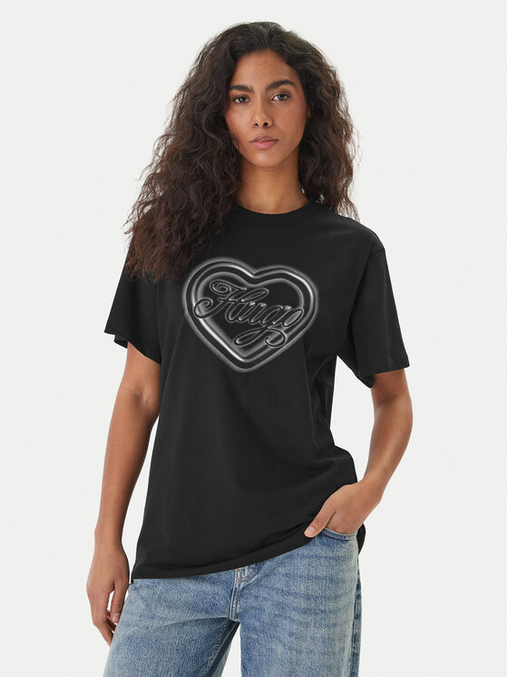 HUGO HUGO Tricou Vintage 50560770 Negru Regular Fit