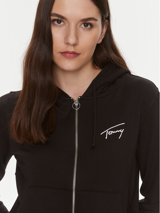 Tommy Jeans Tommy Jeans Majica dugih rukava Signature DW0DW17338 Crna Regular Fit