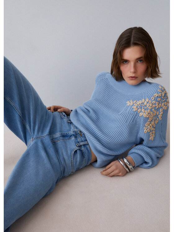 Liu Jo Liu Jo Maglione CA6043MS042C3973 Celeste Regular Fit