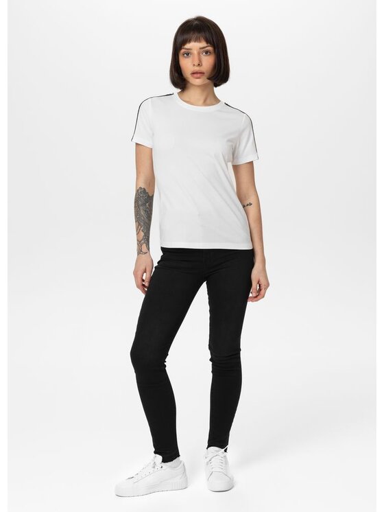 PITBULL PITBULL T-Shirt TAPE NUGGET Biały Regular Fit