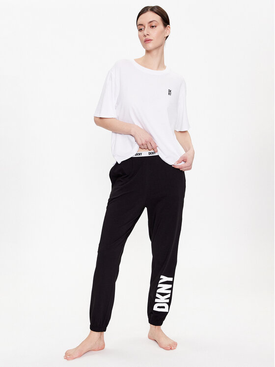 DKNY DKNY Pižamos kelnės YI2822635 Juoda Regular Fit