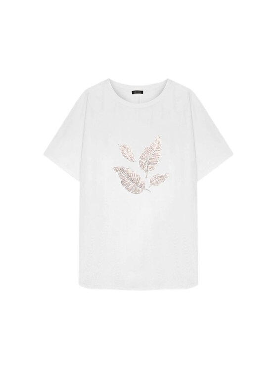 Fiorella Rubino Fiorella Rubino T-shirt G04NL008923N011 Bianco Regular Fit