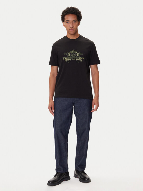 HUGO HUGO T-shirt Denrith 50544543 Crna Regular Fit