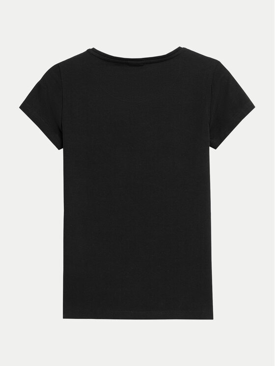 4F 4F T-shirt 4FWMM00TTSHF1846 Crna Slim Fit