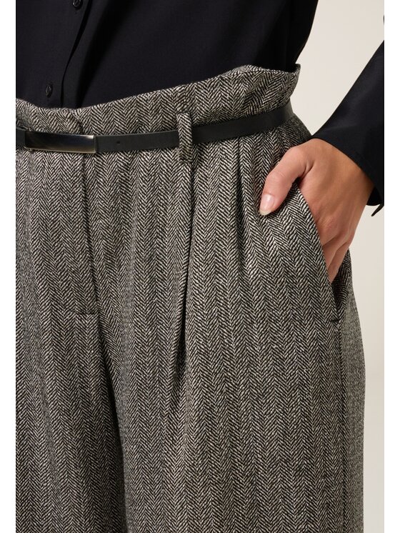 Oltre Oltre Pantaloni di tessuto P00NR009188N023 Grigio Over Fit