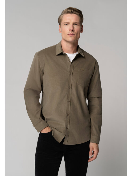 Volcano Volcano Koszula K-MIXO Khaki Regular Fit