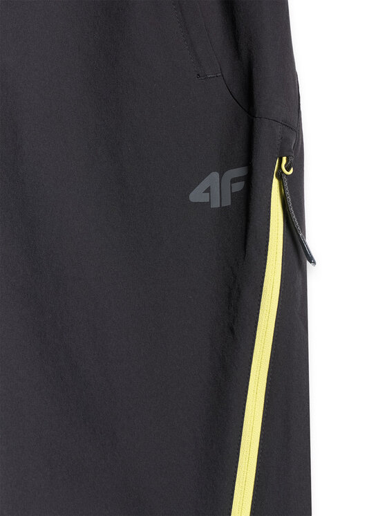 4F 4F Spodnie outdoor TREKKING Czarny Regular Fit