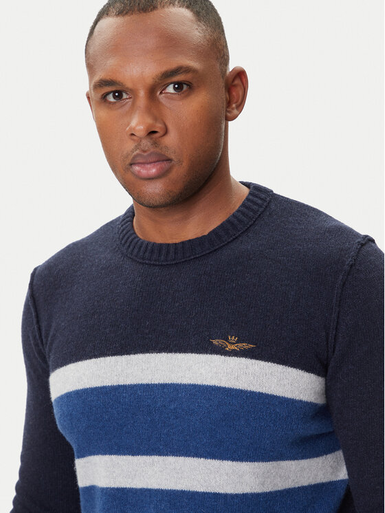 Aeronautica Militare Aeronautica Militare Sweater 252MA1609UL00924 Sötétkék Regular Fit
