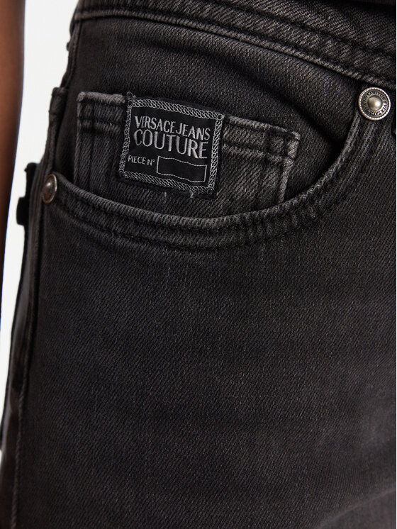 【yuyu.juju.yuyu】VERSACE JEANS Juodo Džinso Spalva Versace Jeans Couture Plačios klešnės