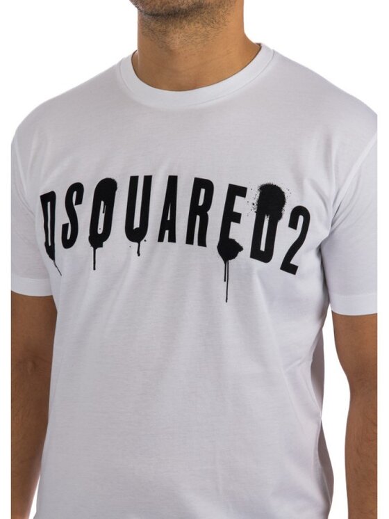 Dsquared2 Dsquared2 T-Shirt S74GD0962 Bílá Slim Fit