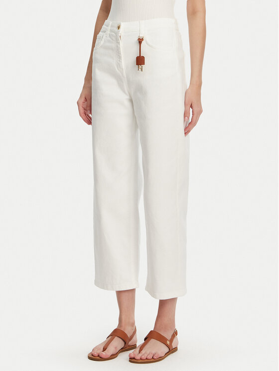Elisabetta Franchi Elisabetta Franchi Blugi PJ-87D-51E2 Alb Regular Fit