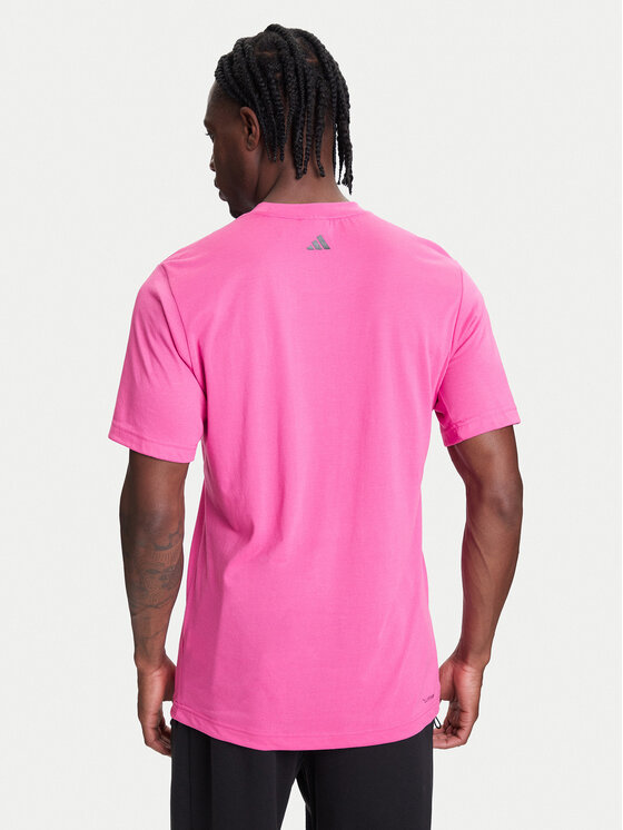 adidas T-Shirt Jeremy Scott JL7619 Różowy Regular Fit | Modivo.pl