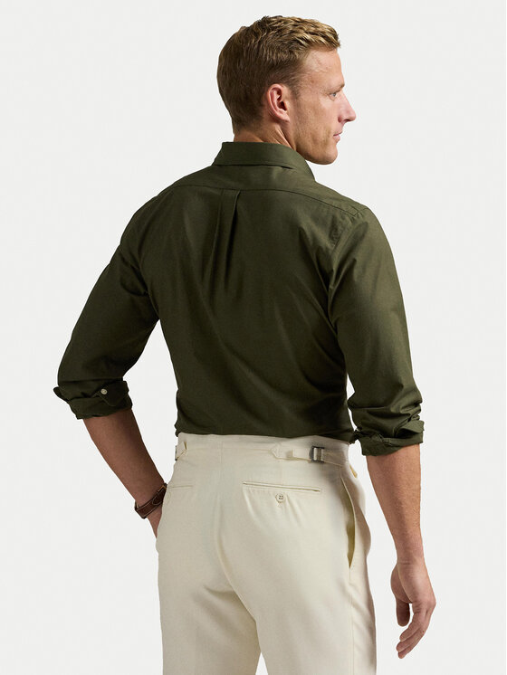 Polo Ralph Lauren Polo Ralph Lauren Риза 710929348006 Зелен Slim Fit