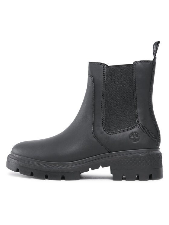 Timberland Timberland Členková obuv s elastickým prvkom Cortina Valley Chelsea TB0A5ND70151 Čierna