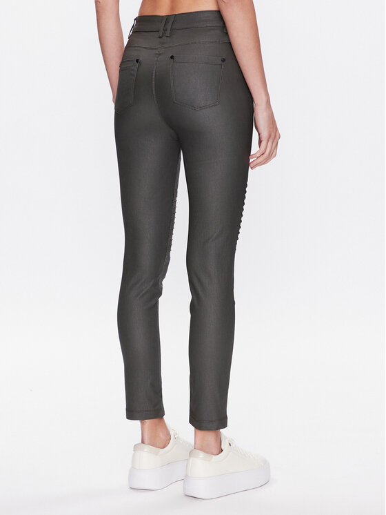 Volcano Volcano Hlače iz umetnega usnja R-Verona L07364-S23 Siva Slim Fit