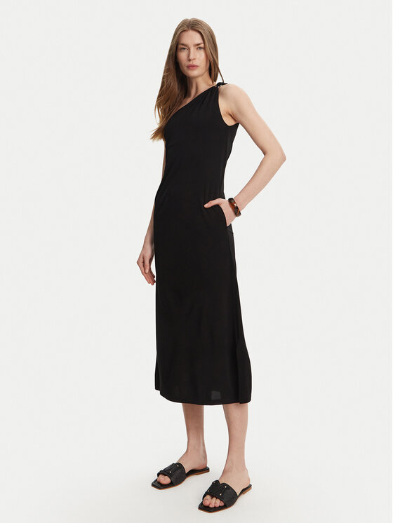 Max Mara Leisure Max Mara Leisure Koktel haljina Verbena 2516621068 Crna Regular Fit