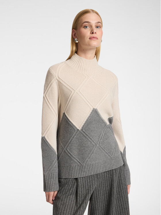 Elena Mirò Elena Mirò Sweter M061Z000823N0A1 Szary Regular Fit