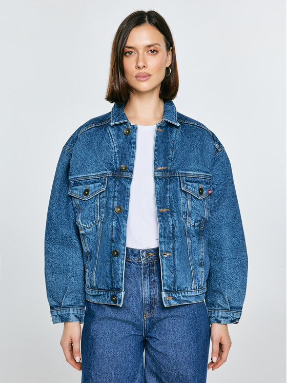 BIG STAR BIG STAR Kurtka jeansowa AUTHENTIC JACKET Granatowy Comfort Fit