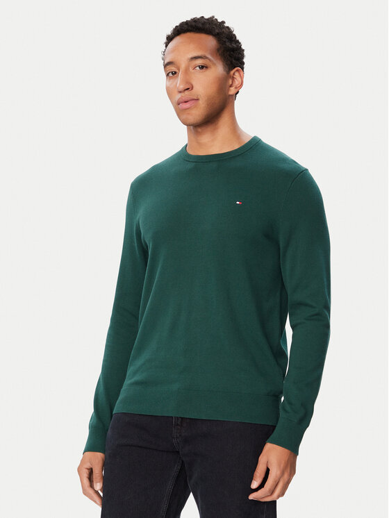 Tommy Hilfiger Tommy Hilfiger Πουλόβερ Essential Ssnl MW0MW39999 Πράσινο Regular Fit