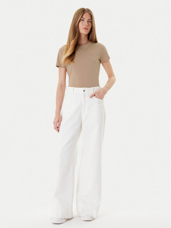 BOSS BOSS T-särk C_Esogo_1 50506973 Beež Slim Fit