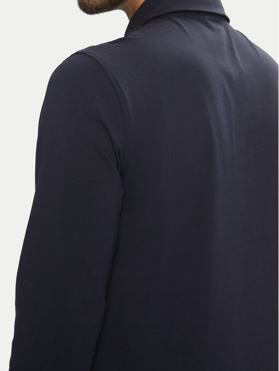 Aeronautica Militare Aeronautica Militare Тениска с яка и копчета 242PO1827J612 Тъмносин Regular Fit