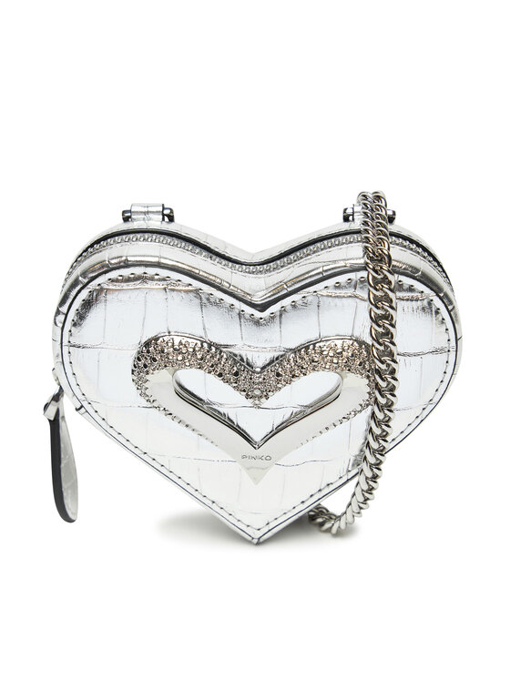 PINKO Peňaženka na mince Heart Pills Holder . AI 24-25 PCPL 103835 A1W5 Strieborná