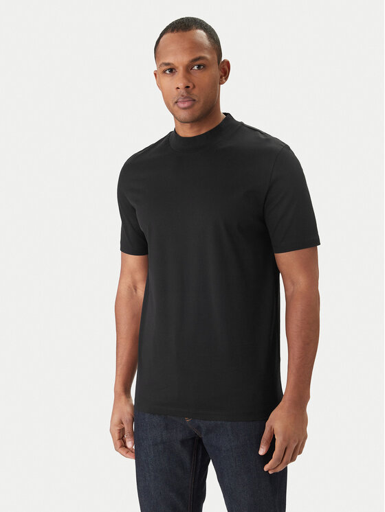 HUGO HUGO Tričko Dimersom 50542968 Čierna Slim Fit