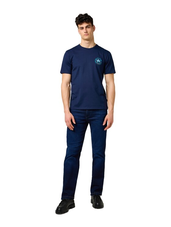 Wrangler Wrangler T-Shirt 112371471 Granatowy Regular Fit