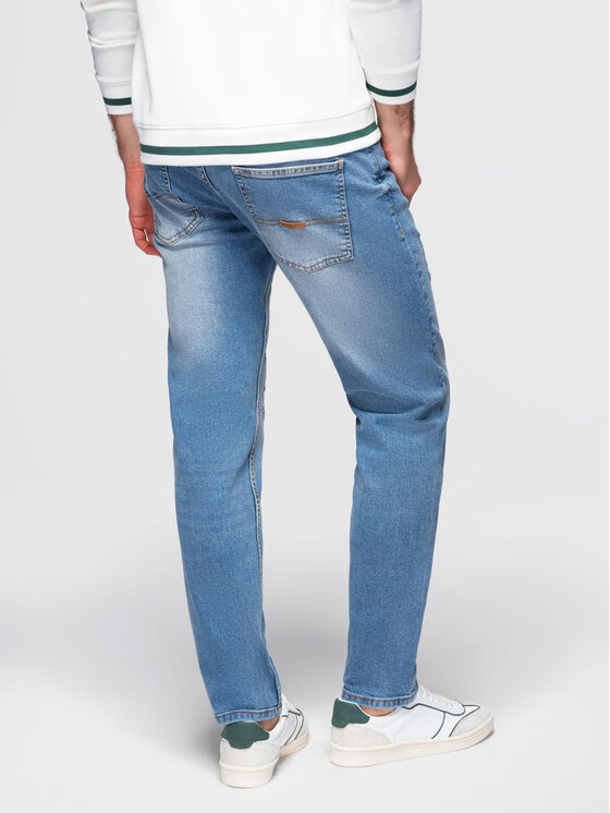 Ombre Ombre Jeansy OM-PADP-0254 Niebieski Regular Fit