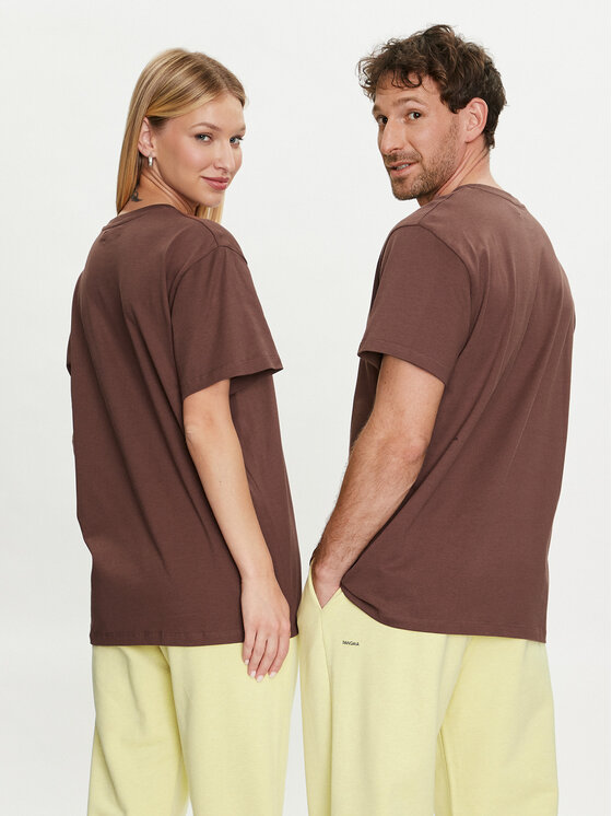 Pangaia Pangaia T-Shirt 365 With C-Fiber Καφέ Regular Fit