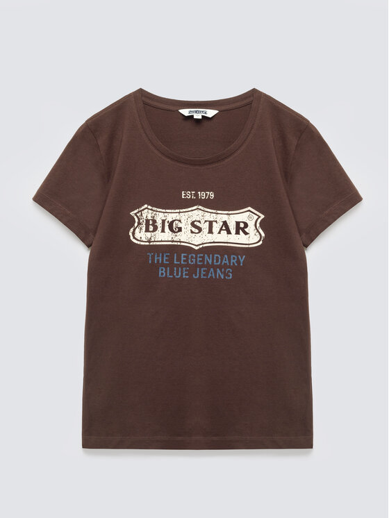 BIG STAR BIG STAR T-Shirt RISSMELNA Brązowy Basic Fit