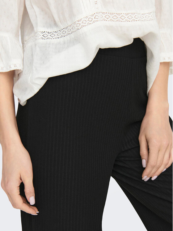 ONLY ONLY Kalhoty z materiálu 15202195 Černá Wide Leg