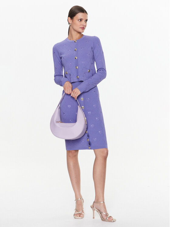 PINKO PINKO Puzdrová sukňa Oviedo Gonna 100144 A0HW Fialová Slim Fit