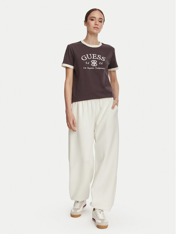 Guess Guess Tricou V6YI18 K4320 Maro Regular Fit
