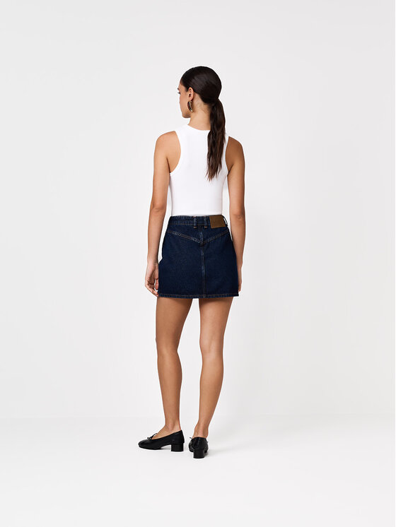 La Mania La Mania Spódnica jeansowa ZAY Granatowy Basic Fit