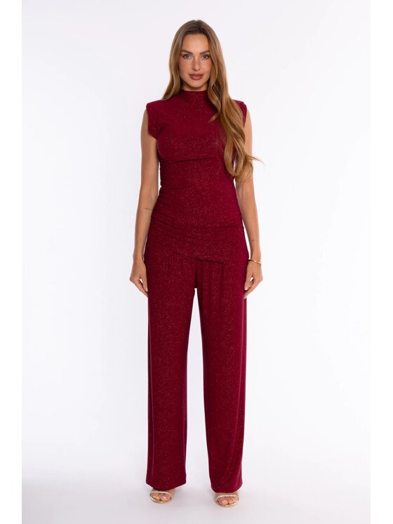 Made of Emotion Made of Emotion Completo maglietta e pantaloni M924 Bordeaux A-Line Fit