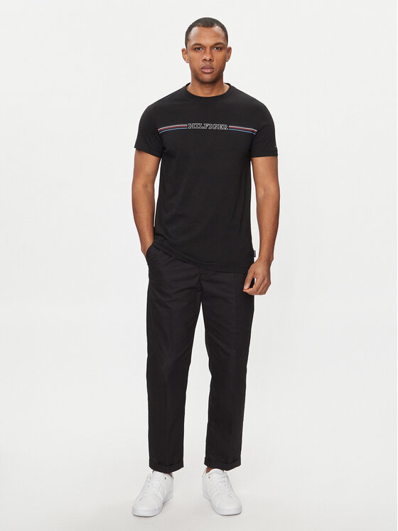 Tommy Hilfiger Tommy Hilfiger T-särk Stripe Chest MW0MW34428 Must Slim Fit