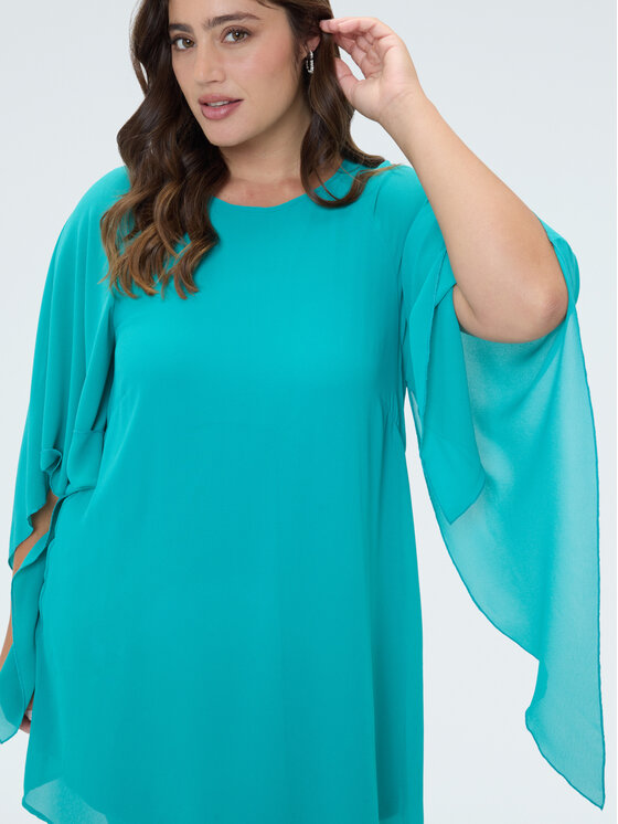 Fiorella Rubino Fiorella Rubino Vestito da giorno 7023T001873N025 Turchese Over Fit