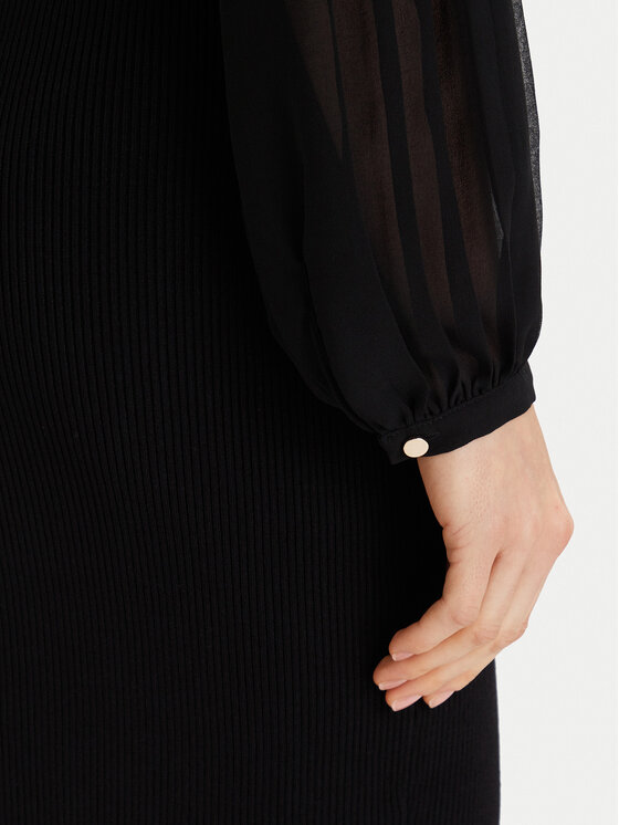 French Connection French Connection Kötött ruha 71ZBU Fekete Slim Fit