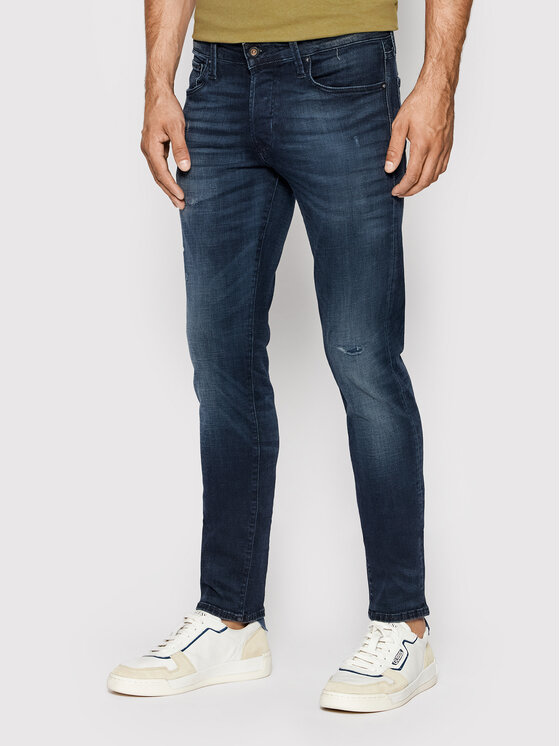 Jack&Jones Jeans hlače Glenn 12193402 Mornarsko modra Slim Fit