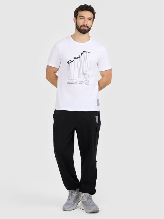 4F 4F T-Shirt BRIGHT TRACK Biały Regular Fit