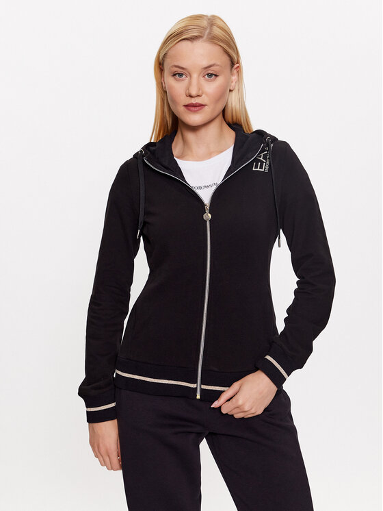 EA7 Emporio Armani Bluză 8NTM34 TJCQZ 0200 Negru Regular Fit